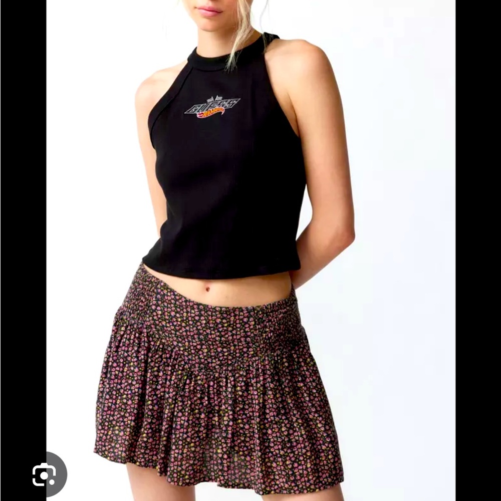 Urban Outfitters Auriella Drop Waist Floral Skort